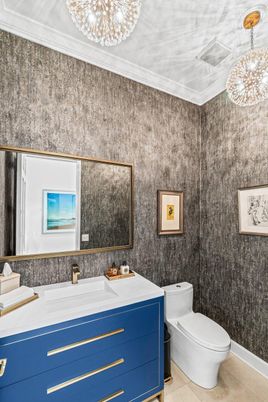 Bathroom, Chandelier, Interior