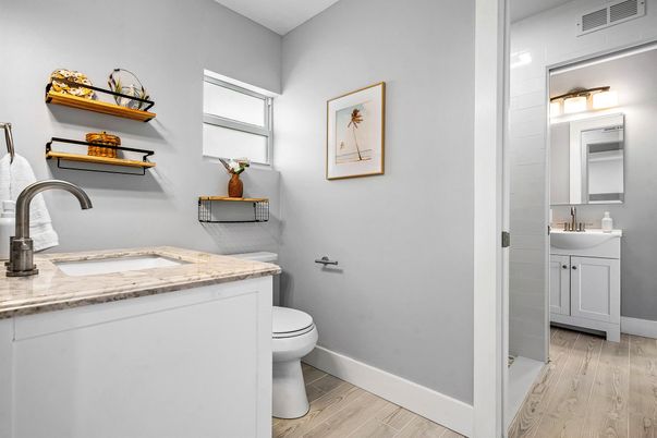 Bathroom, Interior, Wood Texture Flooring
