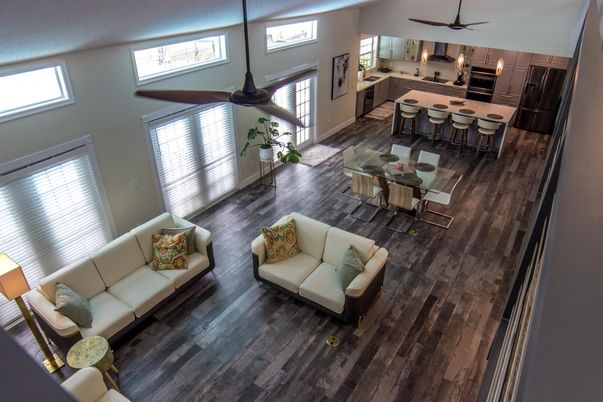 Dining room, Interior, Kitchen, Living room, Wood Texture Flooring