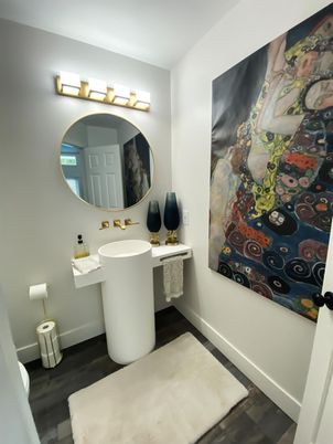 Bathroom, Interior, Wood Texture Flooring