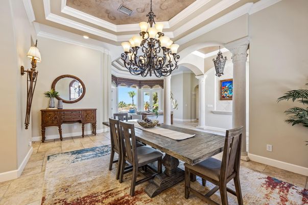 Chandelier, Dining room, Interior, Recessed Lighting