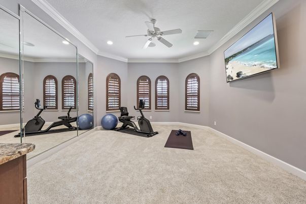 Fitness Equipment, Interior, Recessed Lighting