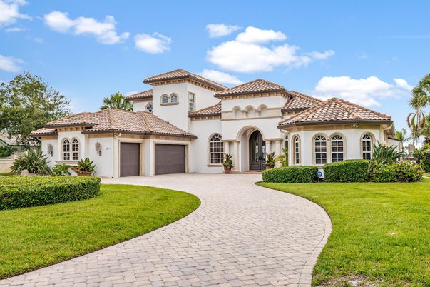 Attached, Backyard, Exterior, Facade, Mediterranean