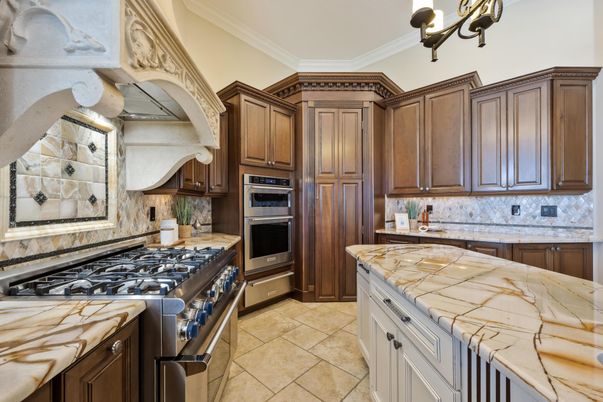 Interior, Kitchen, Stainless Steel Appliances, Tile Countertops