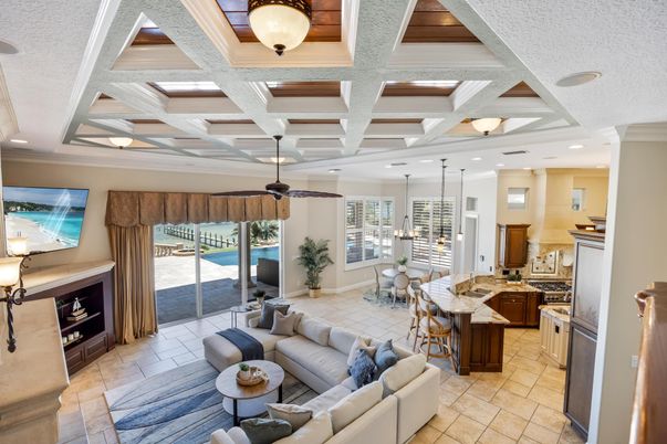 Dining room, Interior, Kitchen, Living room, Pendant Lights, Recessed Lighting, Water