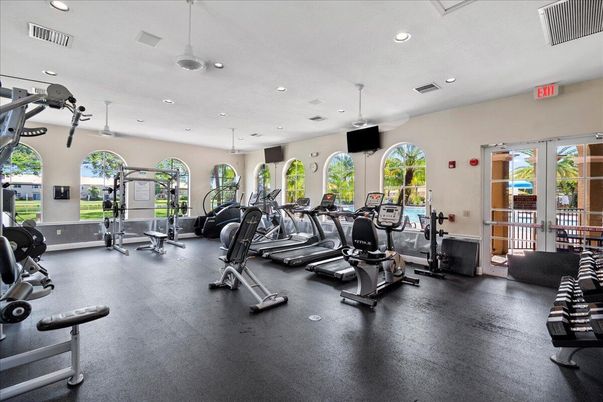 Fitness Equipment, Gym, Interior, Recessed Lighting