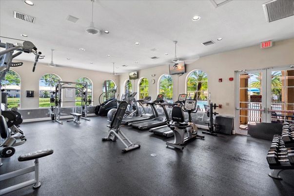 Fitness Equipment, Gym, Interior, Recessed Lighting