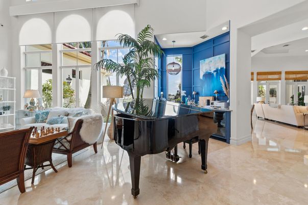 Interior, Living room, Piano, Recessed Lighting