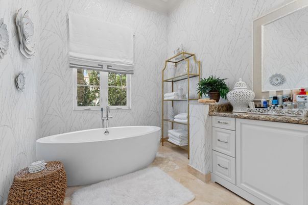 Bathroom, Free Standing Baths, Interior, Marble Walls