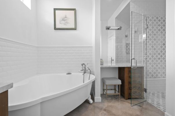 Bathroom, Free Standing Baths, Glass Shower, Interior