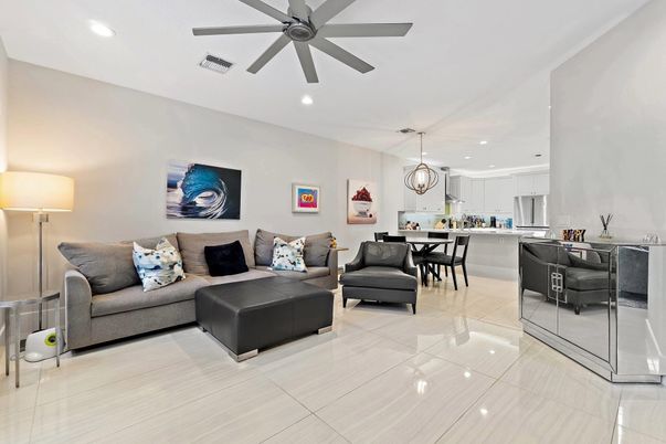 Dining room, Interior, Kitchen, Living room, Pendant Lights, Recessed Lighting