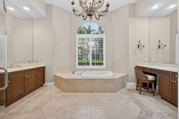 Bathroom, Chandelier, Interior, Recessed Lighting