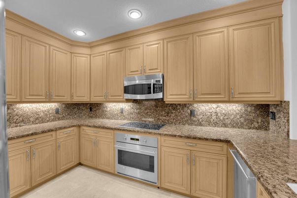 Interior, Kitchen, Recessed Lighting, Stainless Steel Appliances