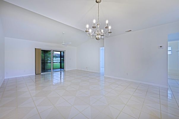 Chandelier, Empty room, Interior