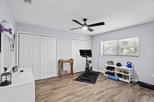 Fitness Equipment, Interior, Wood Texture Flooring
