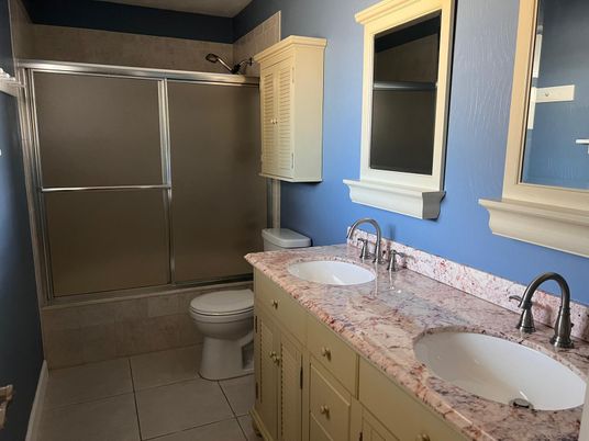 Bathroom, Dual Sink Vanities, Glass Shower, Interior
