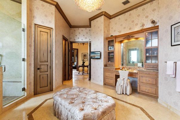 Bathroom, Chandelier, Interior