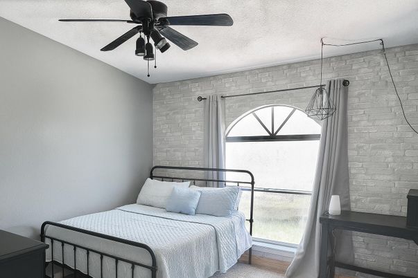 Bedroom, Chandelier, Interior, Wood Texture Flooring