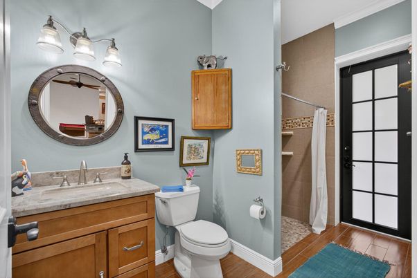 Bathroom, Interior, Wood Texture Flooring