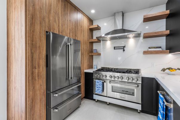 Interior, Kitchen, Recessed Lighting, Stainless Steel Appliances