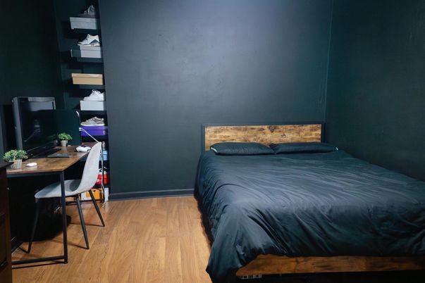 Bedroom, Home Office, Interior, Wood Texture Flooring