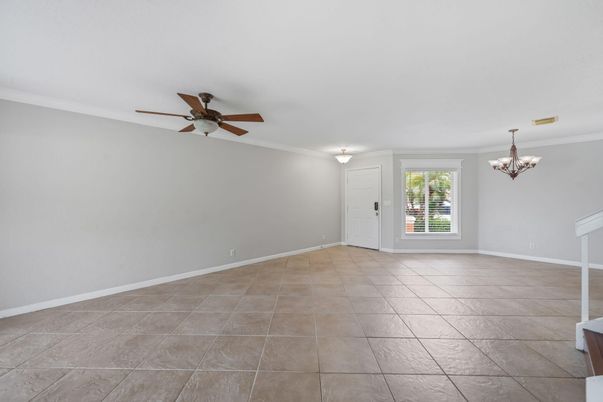 Chandelier, Empty room, Interior