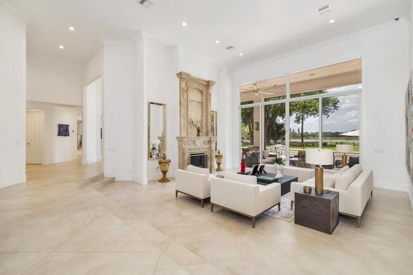 Fireplace, Interior, Living room, Recessed Lighting