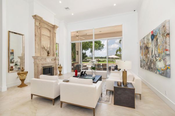 Fireplace, Interior, Living room, Recessed Lighting
