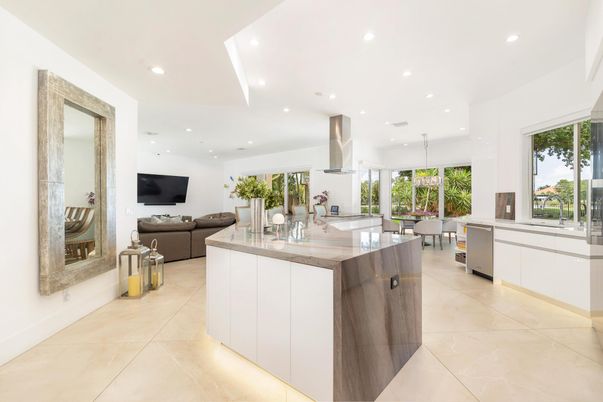 Interior, Kitchen, Living room, Recessed Lighting