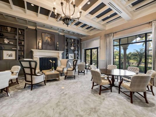 Chandelier, Dining room, Fireplace, Interior, Living room, Recessed Lighting