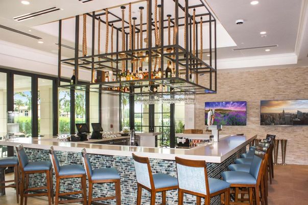 Dining room, Interior, Recessed Lighting, Stone Walls
