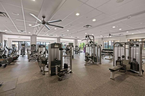 Fitness Equipment, Gym, Interior, Recessed Lighting
