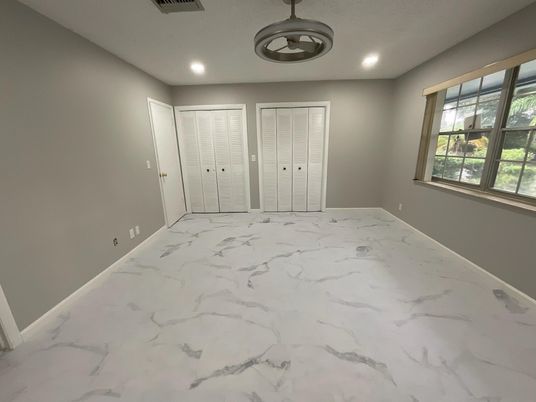 Empty room, Interior, Marble, Recessed Lighting