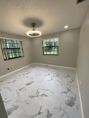 Empty room, Interior, Marble, Pendant Lights, Recessed Lighting