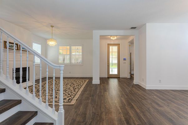 Chandelier, Interior, Wood Texture Flooring