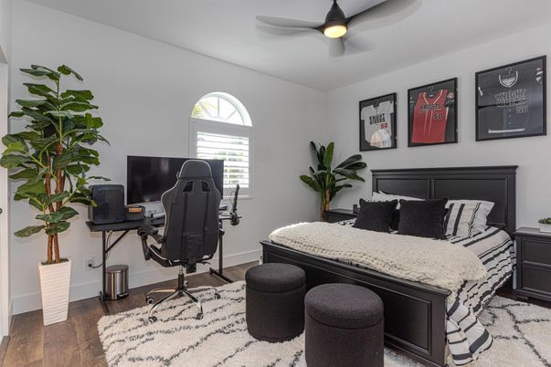Bedroom, Home Office, Interior, Wood Texture Flooring