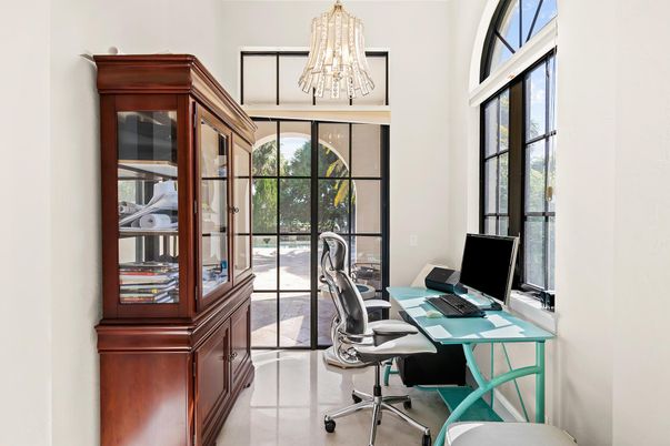 Chandelier, Home Office, Interior