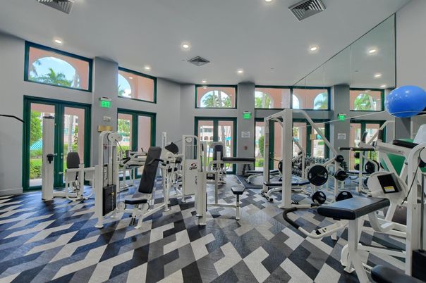 Fitness Equipment, Gym, Interior, Recessed Lighting
