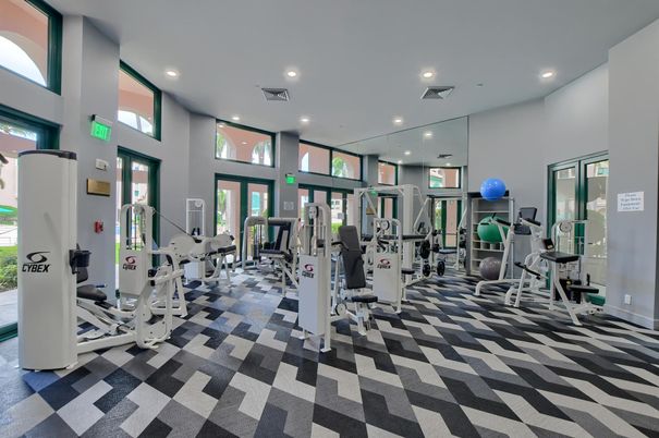 Fitness Equipment, Gym, Interior, Recessed Lighting