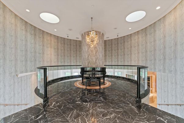 Chandelier, Interior, Marble, Recessed Lighting