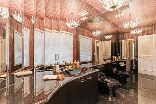 Bathroom, Chandelier, Interior