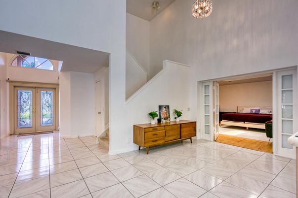 Interior, Marble, Pendant Lights, Wood Texture Flooring
