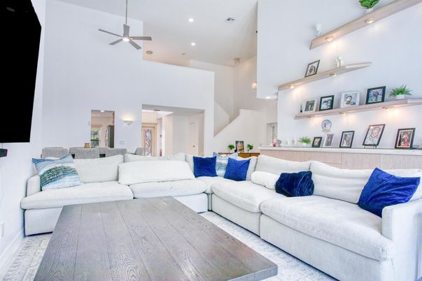Interior, Living room, Recessed Lighting