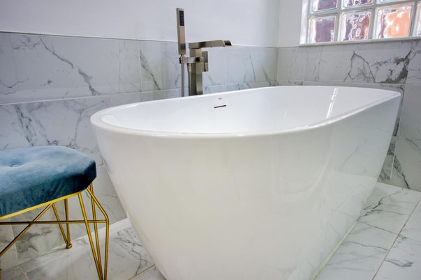 Bathroom, Free Standing Baths, Interior, Marble, Marble Walls