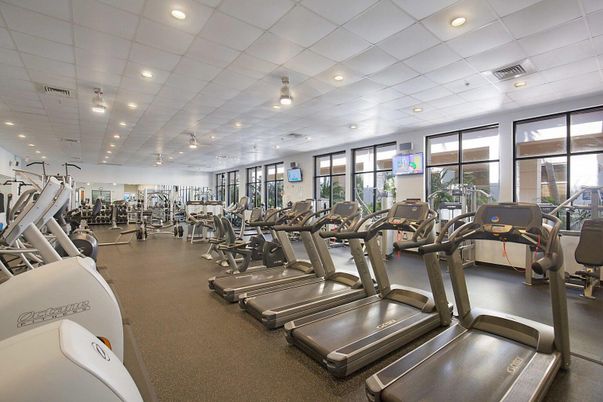 Fitness Equipment, Gym, Interior, Recessed Lighting