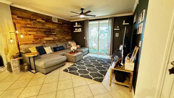 Interior, Living room, Wooden Walls