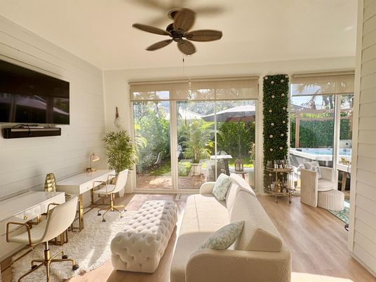 Home Office, Interior, Living room, Sun Room, Wood Texture Flooring