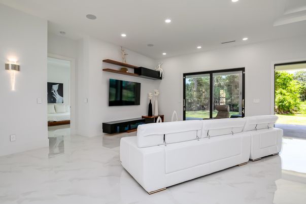 Interior, Living room, Marble, Recessed Lighting