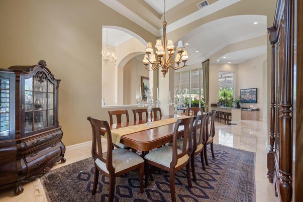 Chandelier, Dining room, Interior, Recessed Lighting