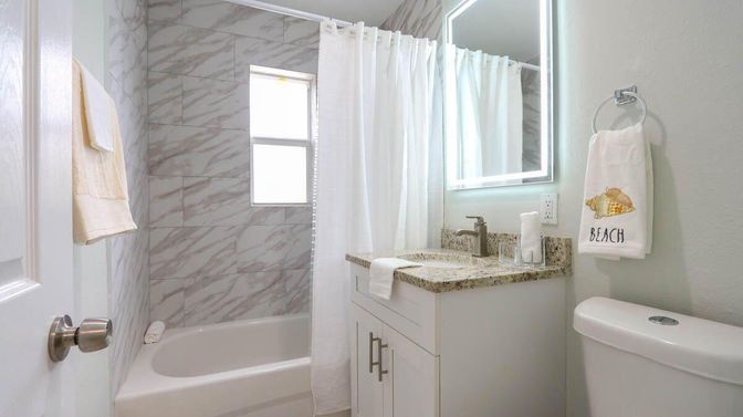 Bathroom, Interior, Marble Walls